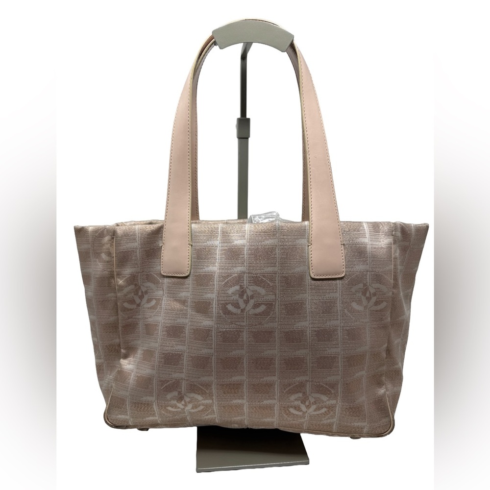Chanel Travel Line Pink Canvas Tote Bag (Pre-Owned)